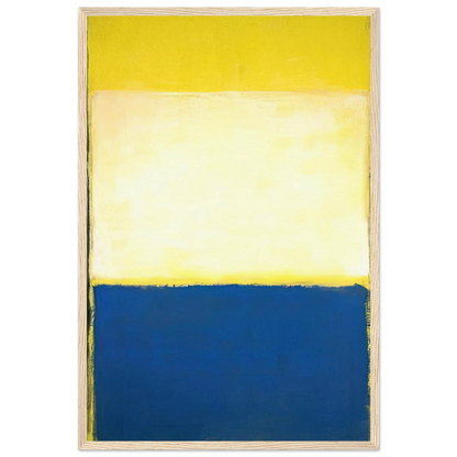 No. 6 Yellow, White, Blue Over Yellow on Gray - 1954 Framed Poster | Mark Rothko Framed Prints Wall Art | Rothko Prints