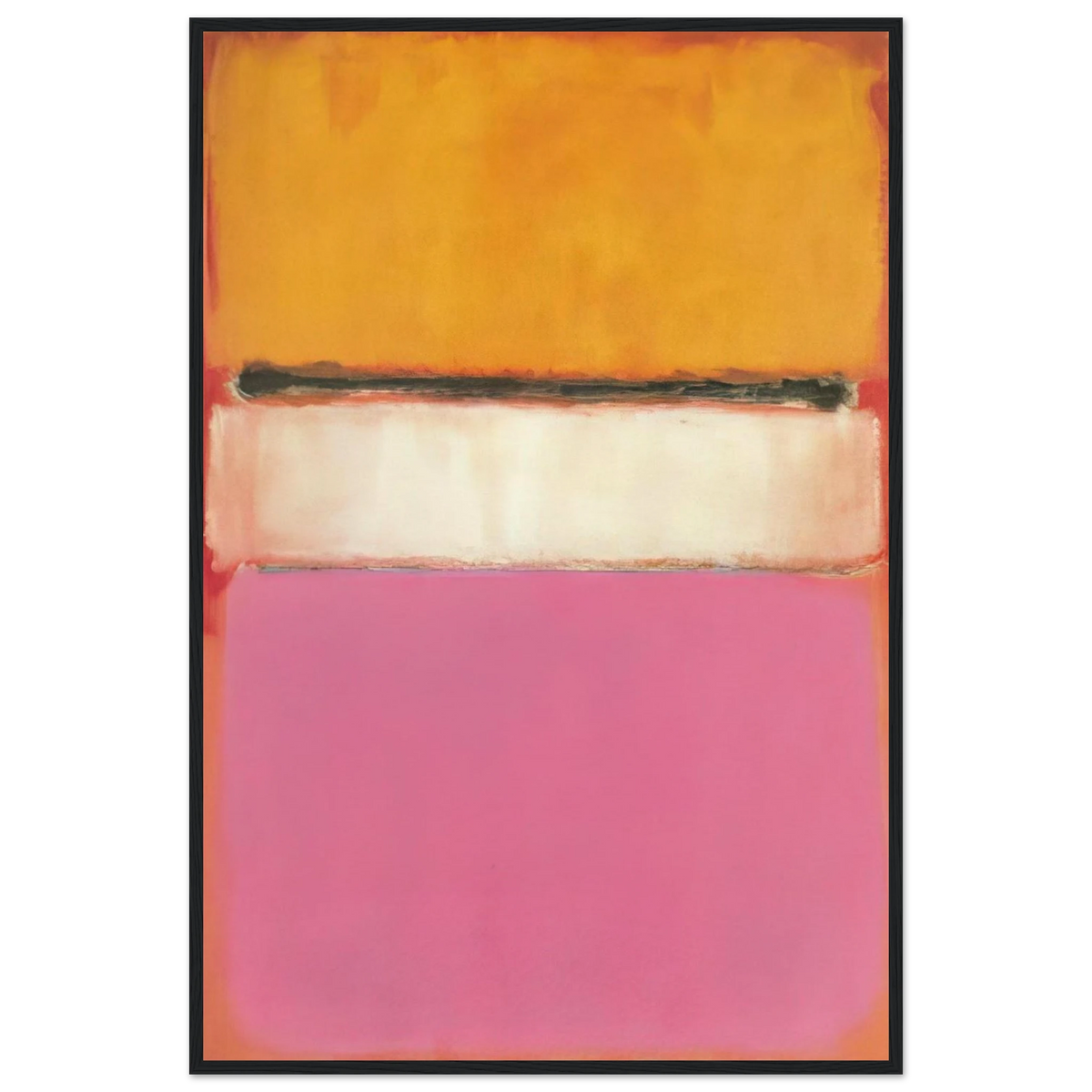 White Center Yellow, Pink and Lavender on Rose - 1950 Framed Poster | Mark Rothko Framed Prints Wall Art | Rothko Prints