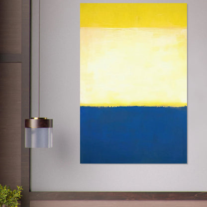 No. 6 Yellow, White, Blue Over Yellow on Gray - 1954 Poster | Mark Rothko Poster | Rothko Prints