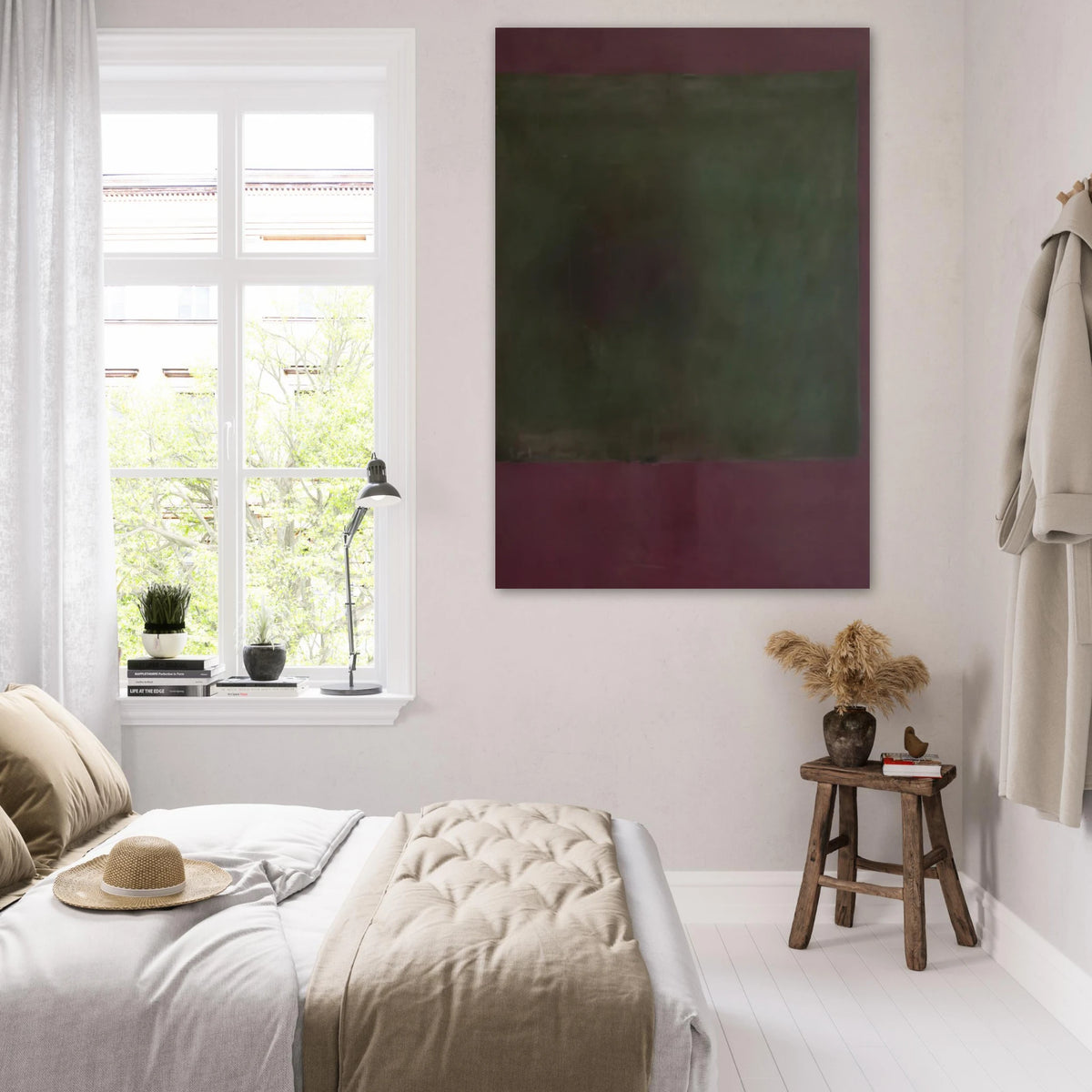 Untitled Green on Maroon - 1961 Poster | Mark Rothko Poster | Rothko Prints