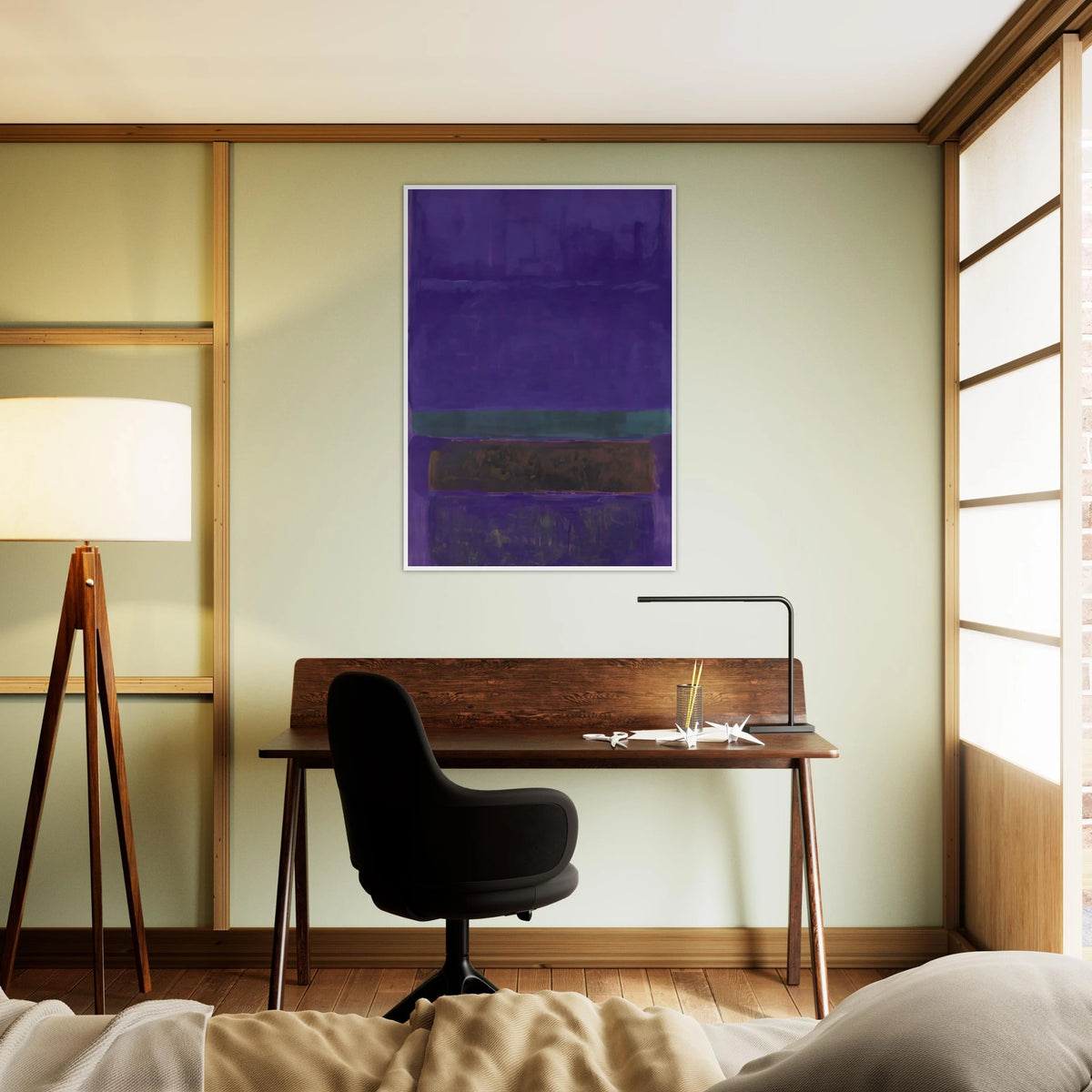 Untitled [Blue, Green, and Brown] - 1952 Framed Poster | Mark Rothko Framed Prints Wall Art | Rothko Prints