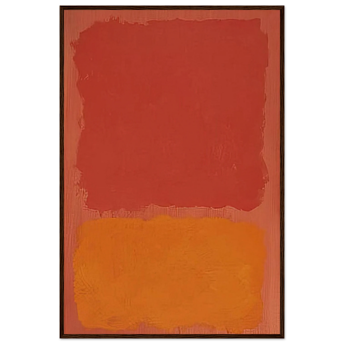 Untitled Red and Orange on Salmon - 1969 Framed Poster | Mark Rothko Framed Prints Wall Art | Rothko Prints