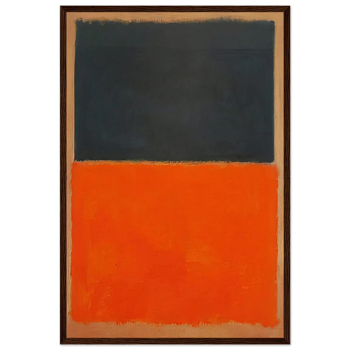 Green and Tangerine on Red - 1956 Framed Poster | Mark Rothko Framed Prints Wall Art | Rothko Prints