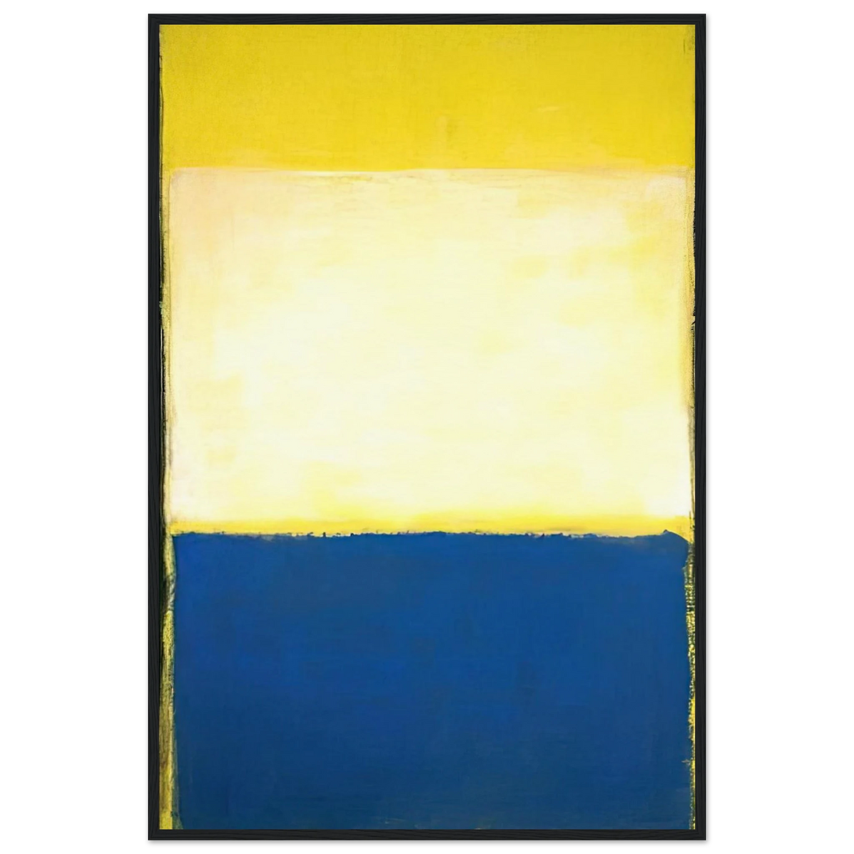 No. 6 Yellow, White, Blue Over Yellow on Gray - 1954 Framed Poster | Mark Rothko Framed Prints Wall Art | Rothko Prints