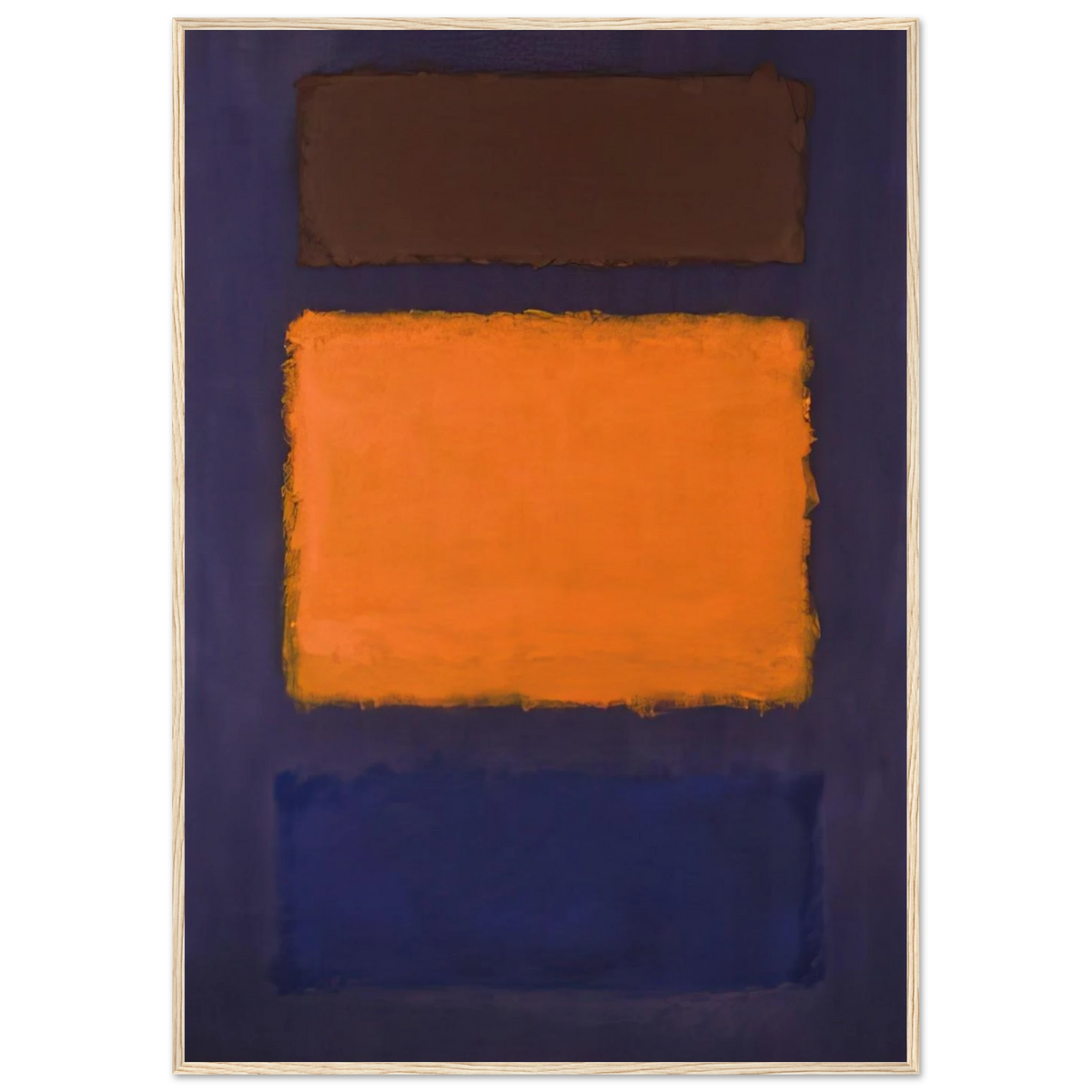 Brown, Orange, Blue on Maroon - c.1963  United States Framed Poster | Mark Rothko Framed Prints Wall Art | Rothko Prints