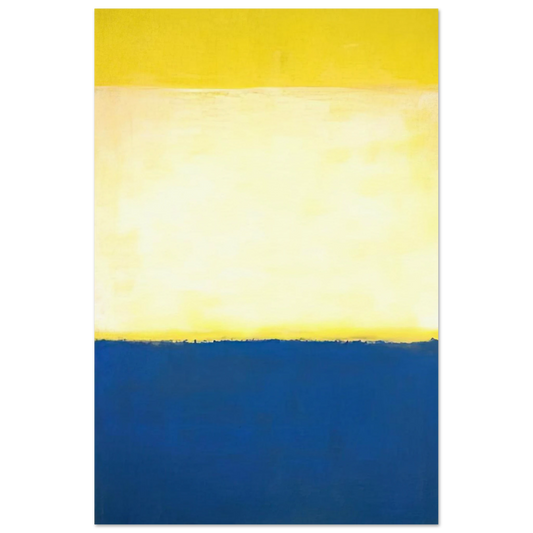 No. 6 Yellow, White, Blue Over Yellow on Gray - 1954 Poster | Mark Rothko Poster | Rothko Prints
