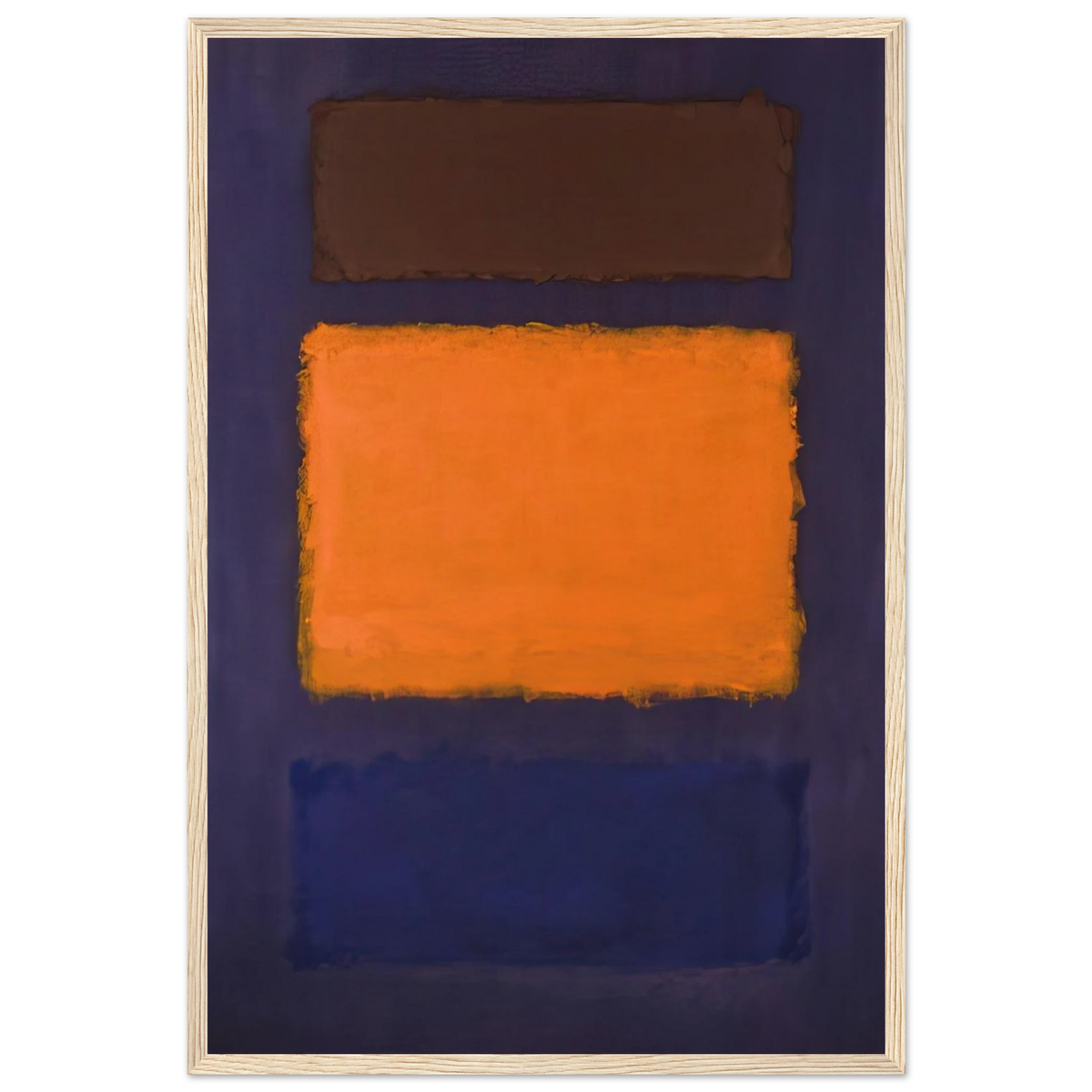 Brown, Orange, Blue on Maroon - c.1963  United States Framed Poster | Mark Rothko Framed Prints Wall Art | Rothko Prints