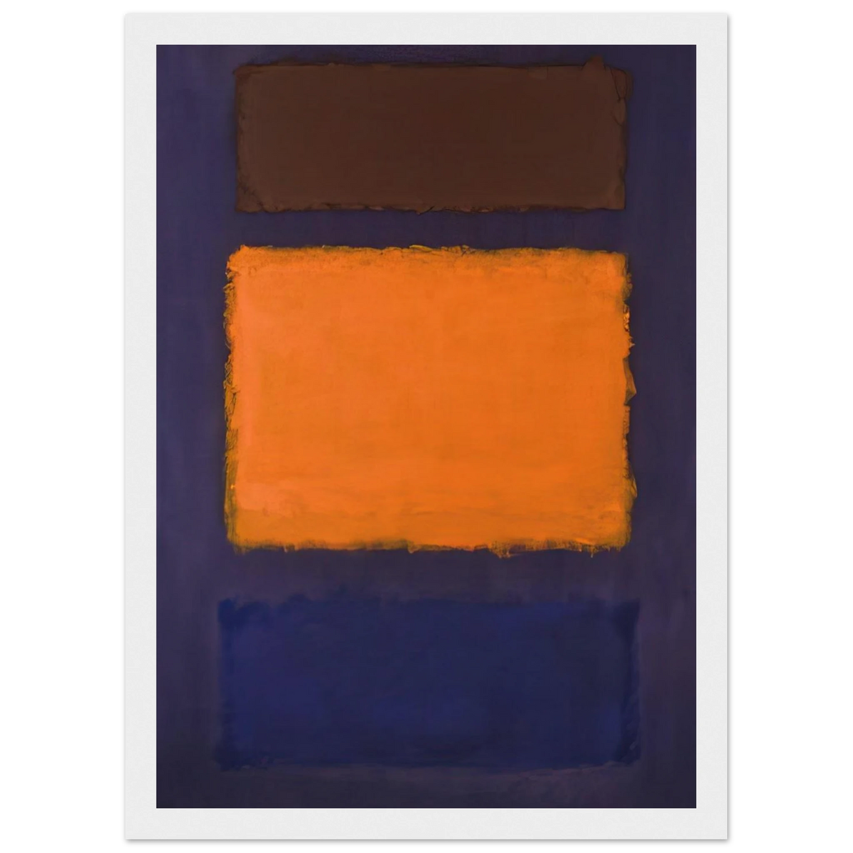Brown, Orange, Blue on Maroon - c.1963  United States Framed Poster | Mark Rothko Framed Prints Wall Art | Rothko Prints