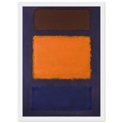Brown, Orange, Blue on Maroon - c.1963  United States Framed Poster | Mark Rothko Framed Prints Wall Art | Rothko Prints