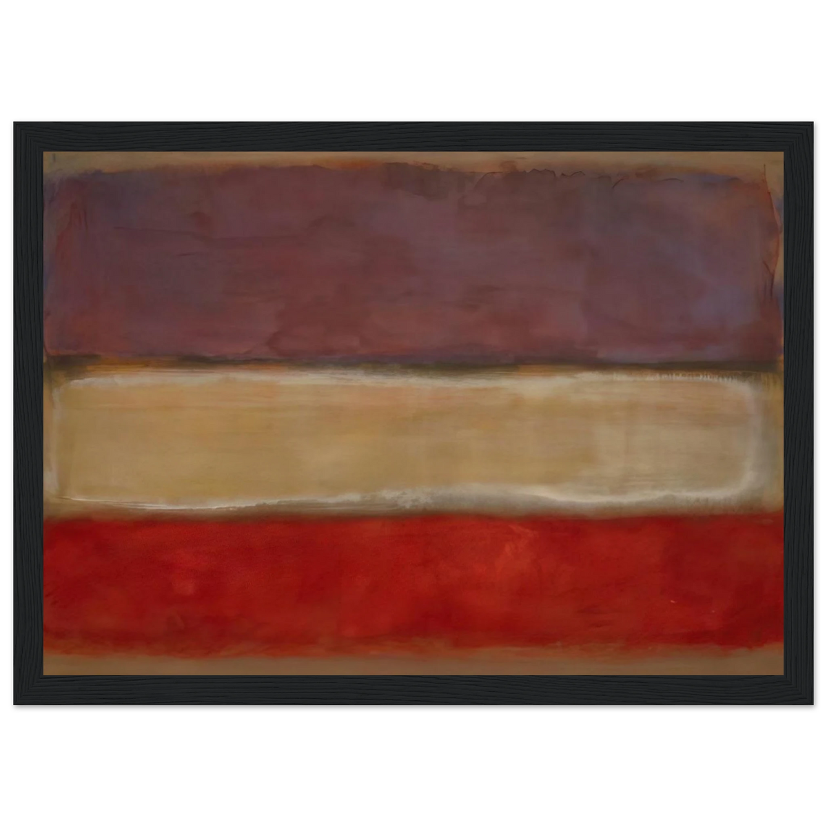Untitled Purple, White, and Red - 1953 Framed Poster | Mark Rothko Framed Prints Wall Art | Rothko Prints