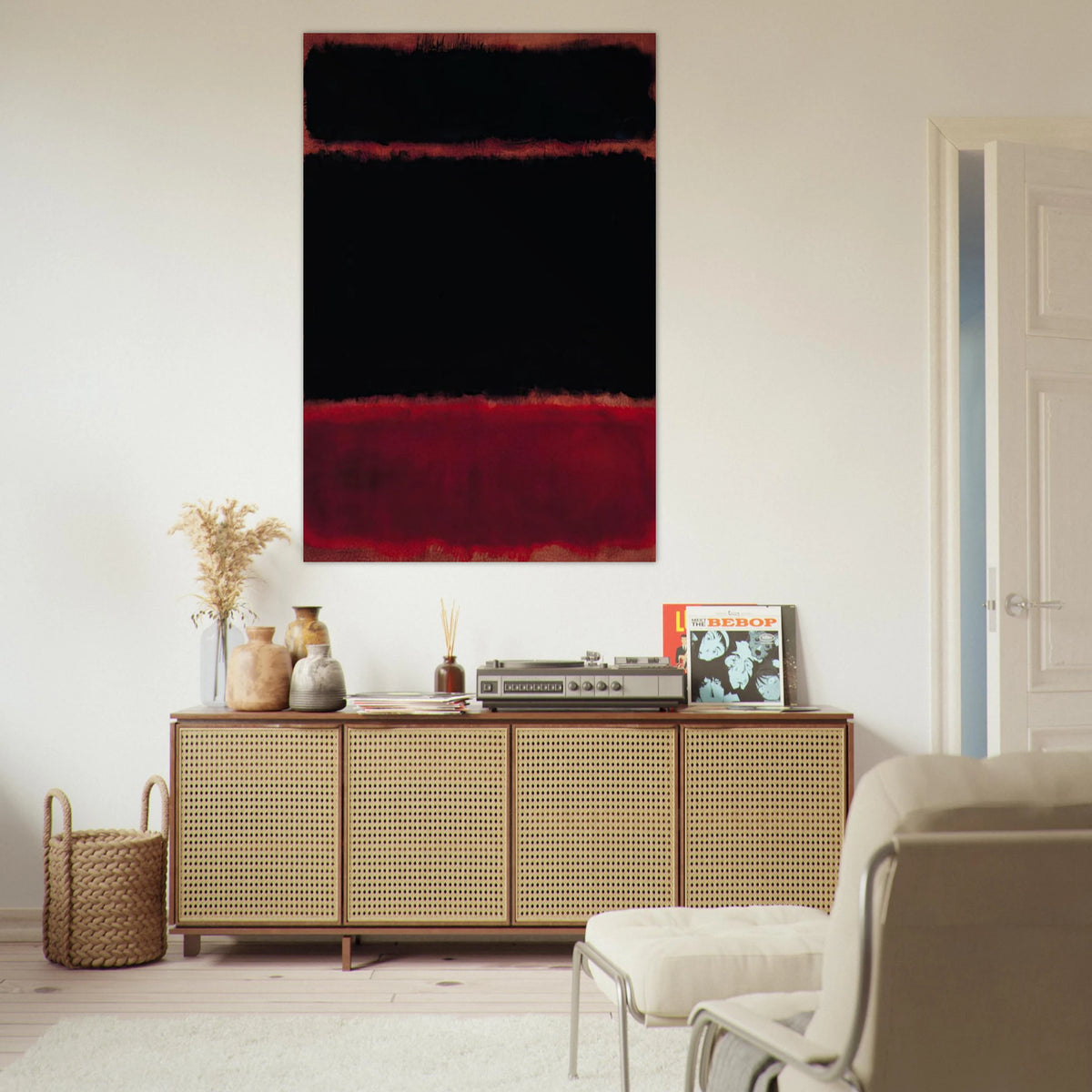 Black in Deep Red - 1957 Poster | Mark Rothko Poster | Rothko Prints