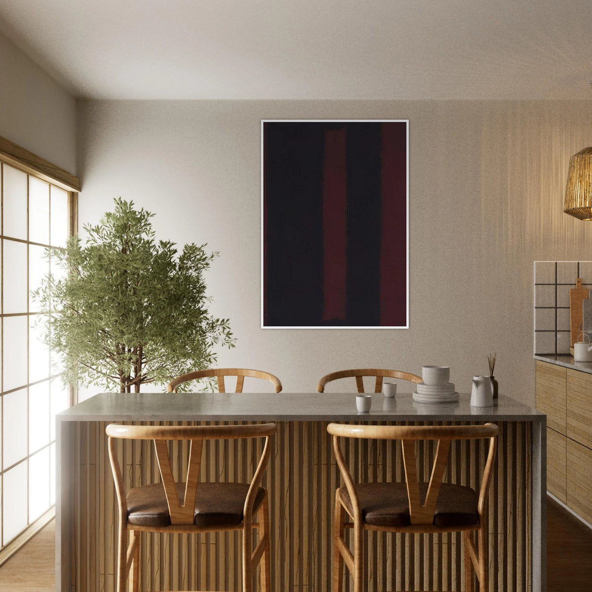 Black on Maroon - 1959 Framed Poster | Mark Rothko Framed Prints Wall Art | Rothko Prints
