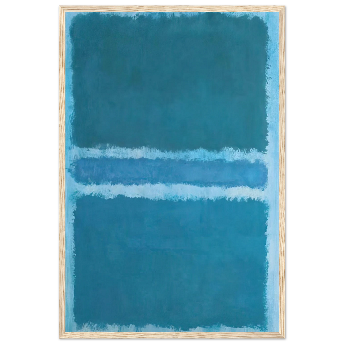Untitled Blue Divided by Blue - 1966 Framed Poster | Mark Rothko Framed Prints Wall Art | Rothko Prints