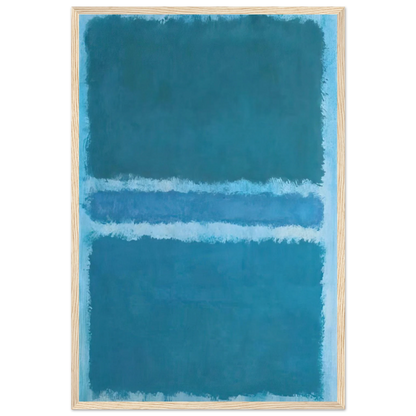 Untitled Blue Divided by Blue - 1966 Framed Poster | Mark Rothko Framed Prints Wall Art | Rothko Prints