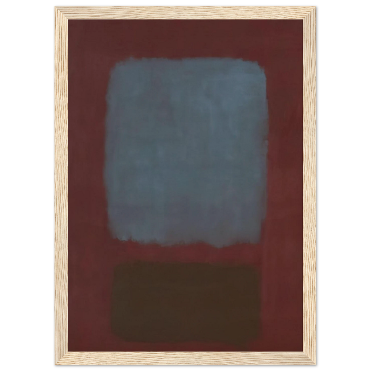 No. 37No. 19 Slate Blue and Brown on Plum - 1958 Framed Poster | Mark Rothko Framed Prints Wall Art | Rothko Prints
