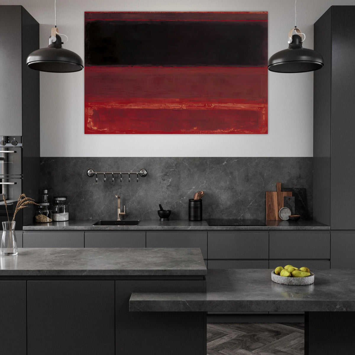 Four Darks in Red - 1958 Poster | Mark Rothko Poster | Rothko Prints
