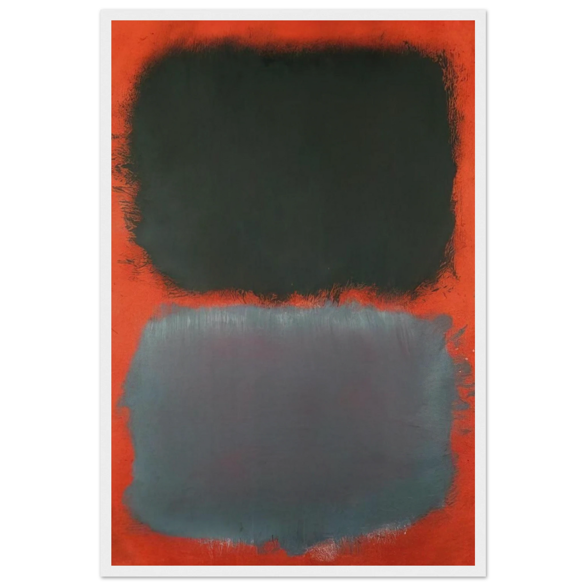 Untitled Gray, Gray on Red - 1968 Framed Poster | Mark Rothko Framed Prints Wall Art | Rothko Prints