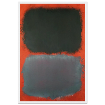 Untitled Gray, Gray on Red - 1968 Framed Poster | Mark Rothko Framed Prints Wall Art | Rothko Prints