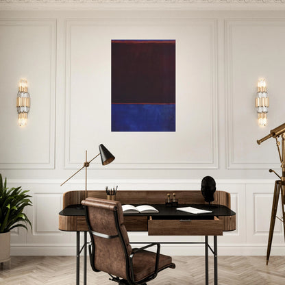 No. 3 Bright Blue, Brown, Dark Blue on Wine - 1962 Canvas | Mark Rothko Canvas | Rothko Prints