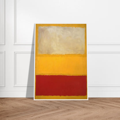 No. 13 White, Red on Yellow Framed Poster | Mark Rothko Framed Prints Wall Art | Rothko Prints