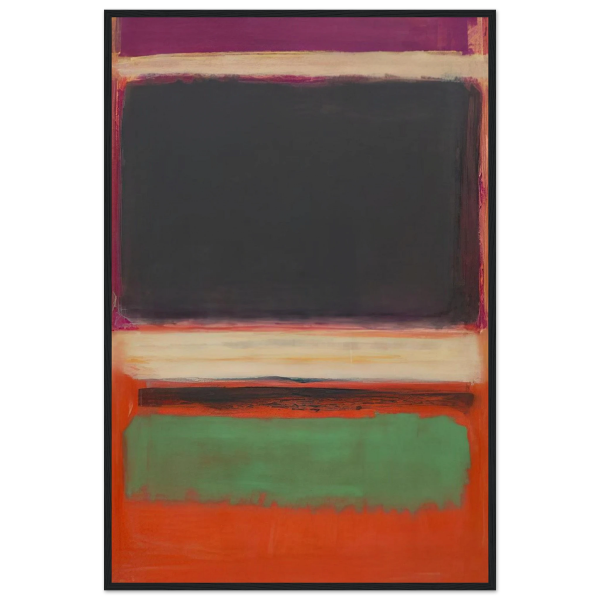 No.3No.13 Magenta, Black, Green on Orange - 1949 Framed Poster | Mark Rothko Framed Prints Wall Art | Rothko Prints