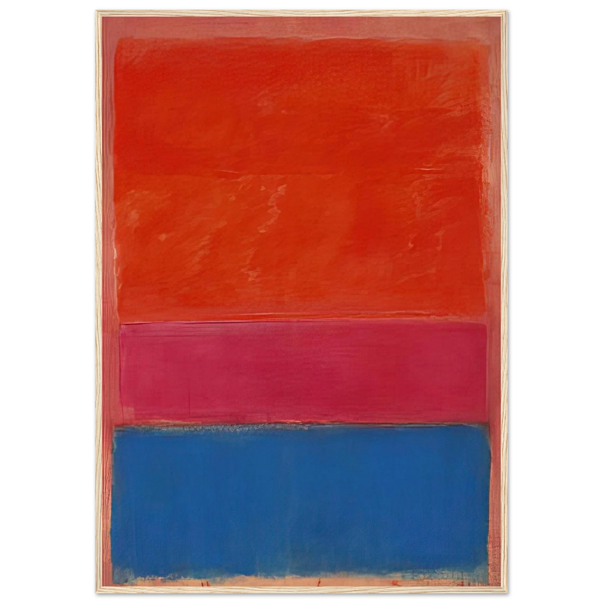 No. 1 Royal Red and Blue - 1954 Framed Poster | Mark Rothko Framed Prints Wall Art | Rothko Prints