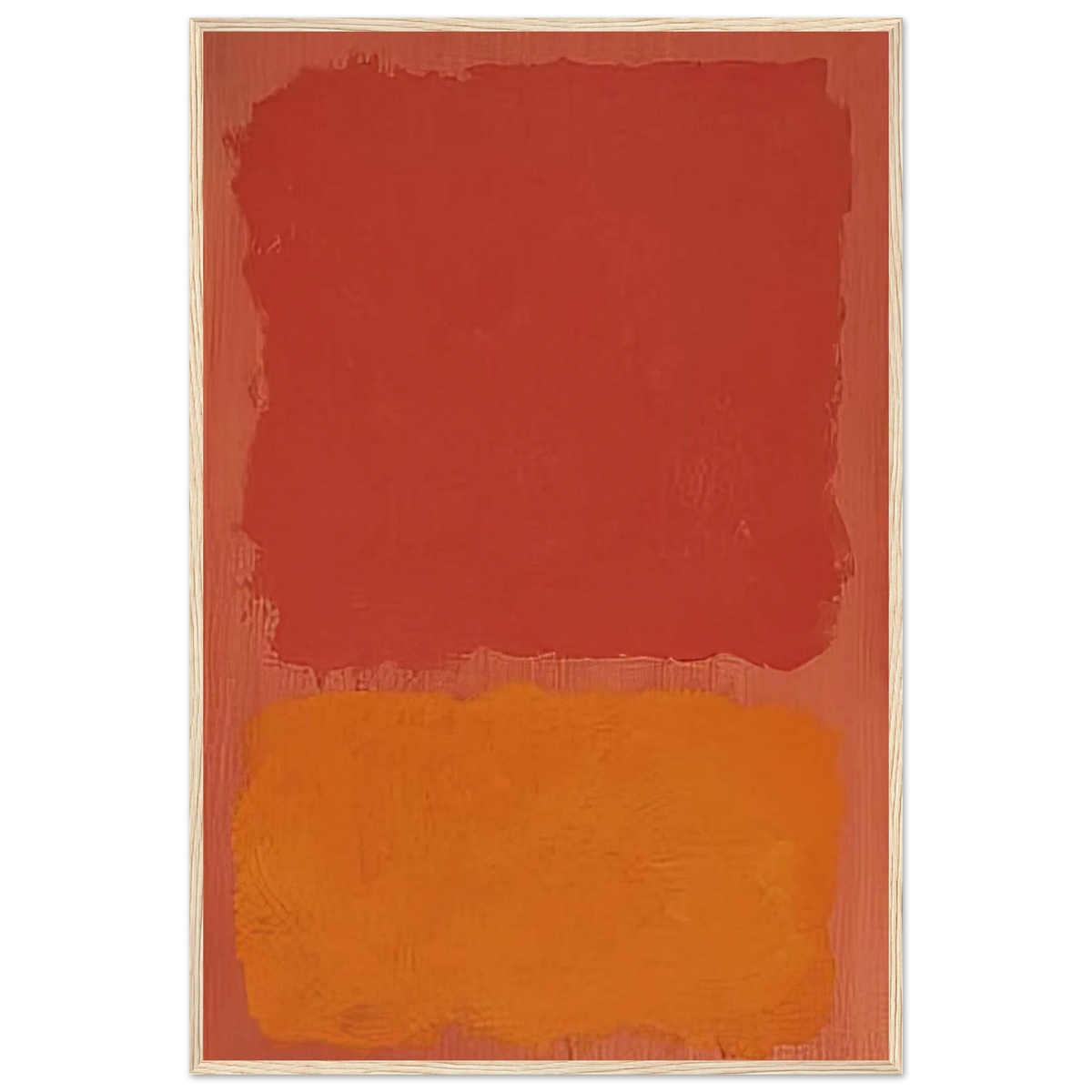 Untitled Red and Orange on Salmon - 1969 Framed Poster | Mark Rothko Framed Prints Wall Art | Rothko Prints