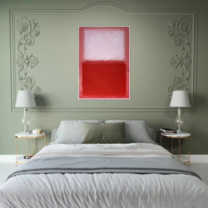 White Over Red - 1957 Framed Poster | Mark Rothko Framed Prints Wall Art | Rothko Prints
