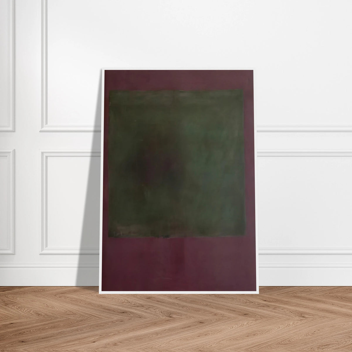 Untitled Green on Maroon - 1961 Framed Poster | Mark Rothko Framed Prints Wall Art | Rothko Prints