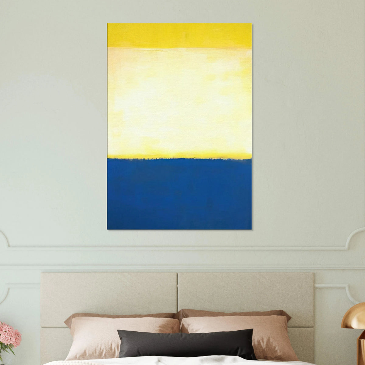 No. 6 Yellow, White, Blue Over Yellow on Gray - 1954 Canvas | Mark Rothko Canvas | Rothko Prints