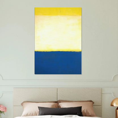 No. 6 Yellow, White, Blue Over Yellow on Gray - 1954 Canvas | Mark Rothko Canvas | Rothko Prints
