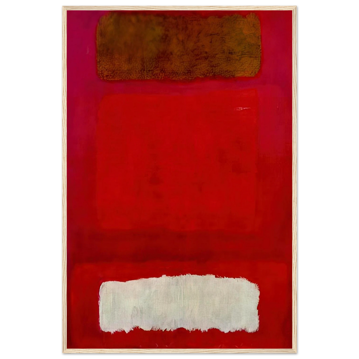 No. 16 Red, White, and Brown - 1957 Framed Poster | Mark Rothko Framed Prints Wall Art | Rothko Prints