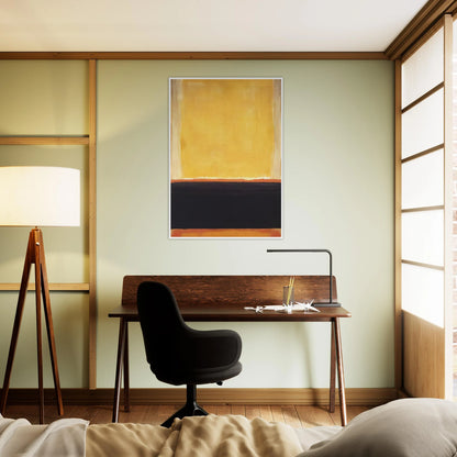 Yellow, Charcoal, Brown - 1953 Framed Poster | Mark Rothko Framed Prints Wall Art | Rothko Prints