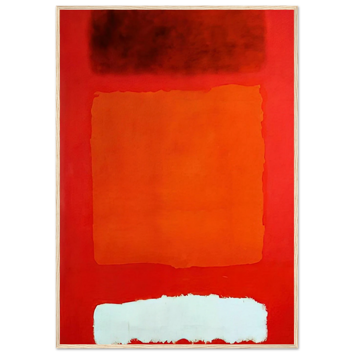 Red, White, and Brown - 1957 Framed Poster | Mark Rothko Framed Prints Wall Art | Rothko Prints