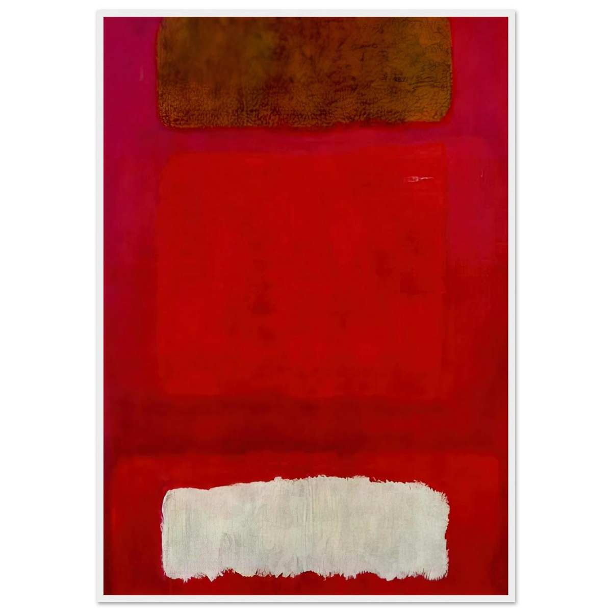 No. 16 Red, White, and Brown - 1957 Framed Poster | Mark Rothko Framed Prints Wall Art | Rothko Prints