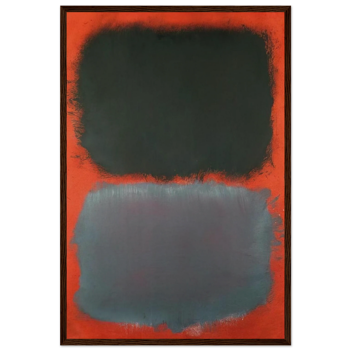 Untitled Gray, Gray on Red - 1968 Framed Poster | Mark Rothko Framed Prints Wall Art | Rothko Prints