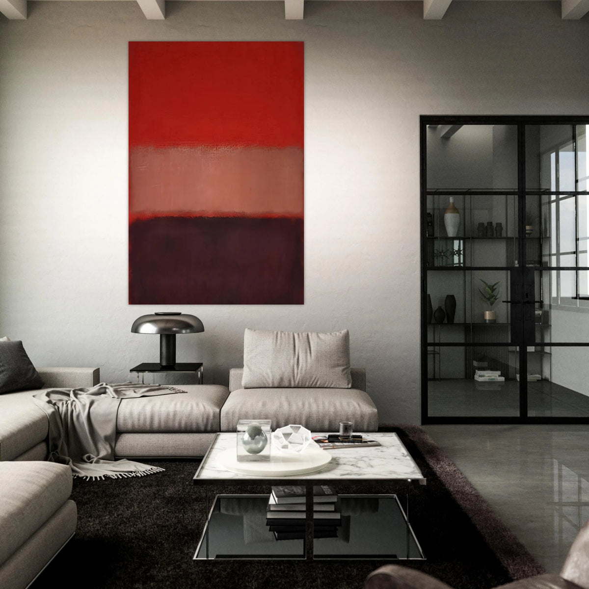 No. 46 Black, Ochre, Red Over Red - 1957 Poster | Mark Rothko Poster | Rothko Prints