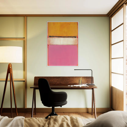 White Center Yellow, Pink and Lavender on Rose - 1950 Framed Poster | Mark Rothko Framed Prints Wall Art | Rothko Prints