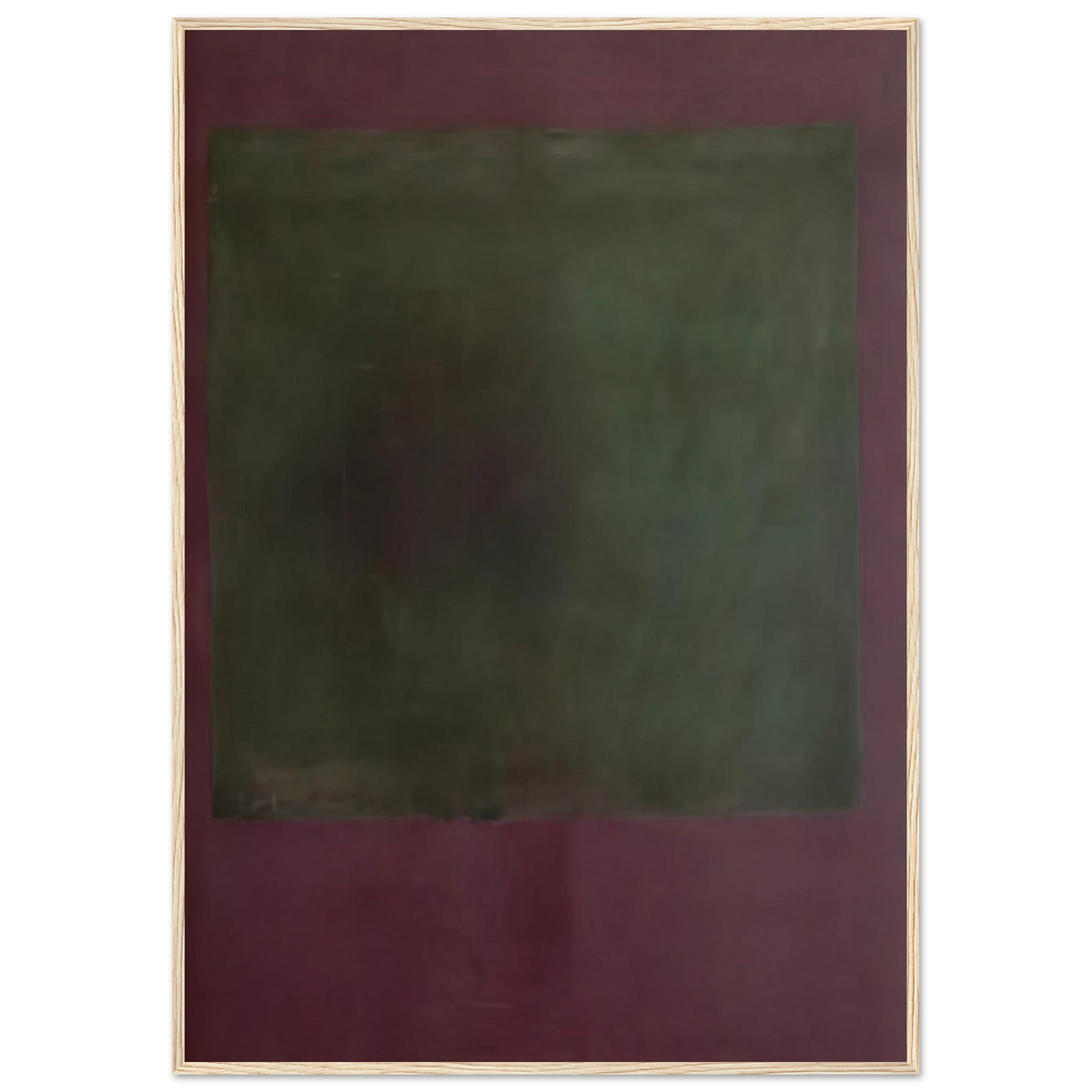 Untitled Green on Maroon - 1961 Framed Poster | Mark Rothko Framed Prints Wall Art | Rothko Prints