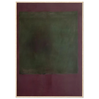 Untitled Green on Maroon - 1961 Framed Poster | Mark Rothko Framed Prints Wall Art | Rothko Prints