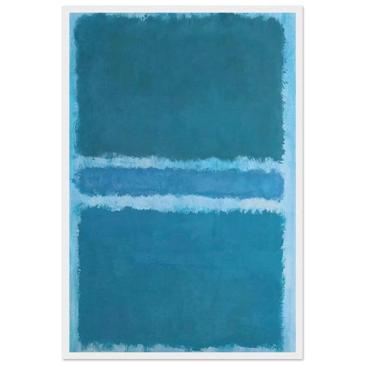 Untitled Blue Divided by Blue - 1966 Framed Poster | Mark Rothko Framed Prints Wall Art | Rothko Prints