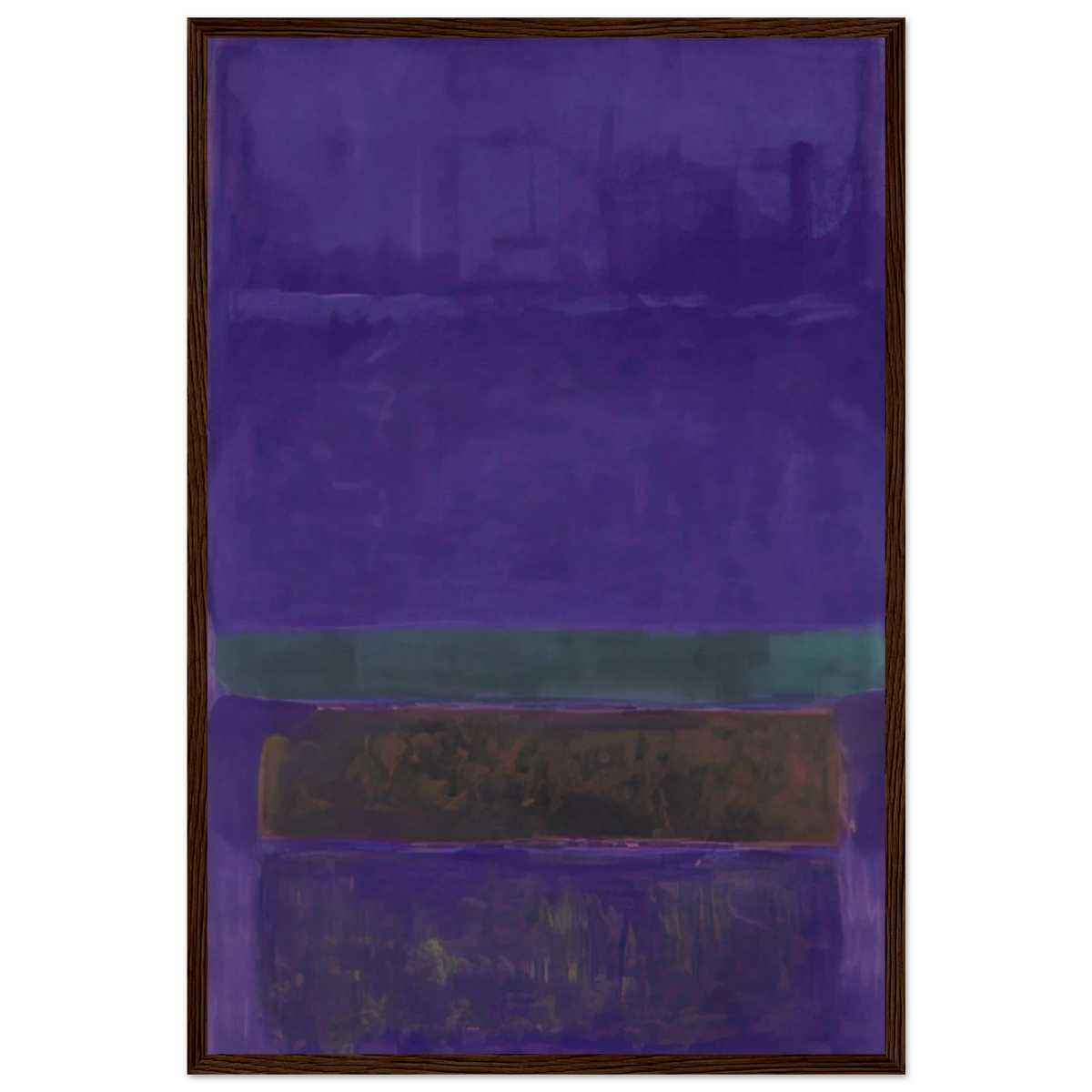 Untitled [Blue, Green, and Brown] - 1952 Framed Poster | Mark Rothko Framed Prints Wall Art | Rothko Prints