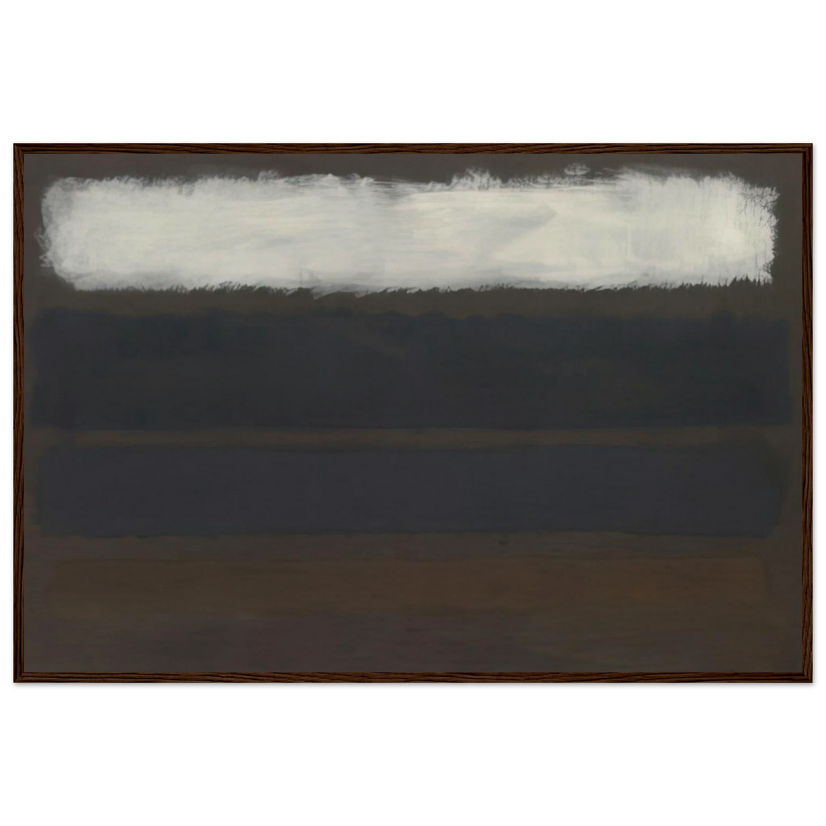 No. 14 Horizontals, White over Darks - 1961 Framed Poster | Mark Rothko Framed Prints Wall Art | Rothko Prints